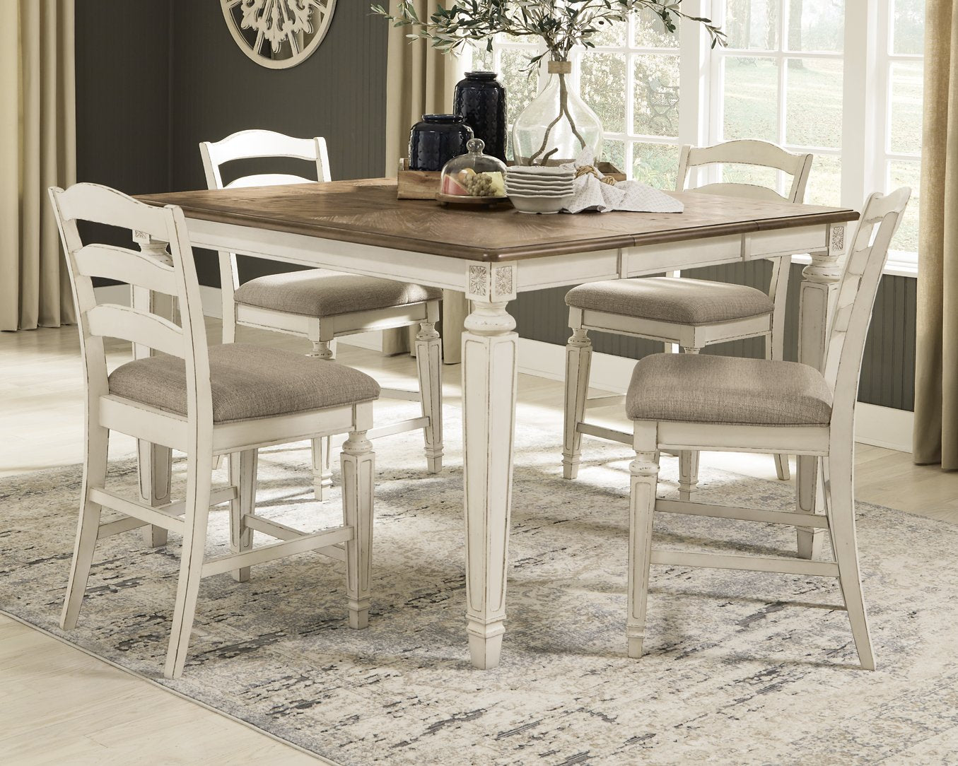 Ashley furniture square dining table sales