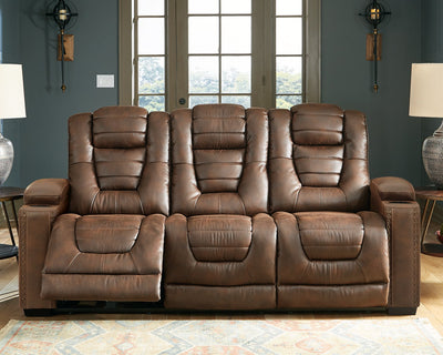 Owners Box Signature Design by Ashley PWR REC Sofa with ADJ Headrest image
