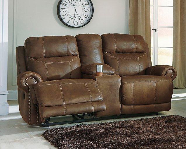 Austere Signature Design by Ashley DBL REC PWR Loveseat wConsole image