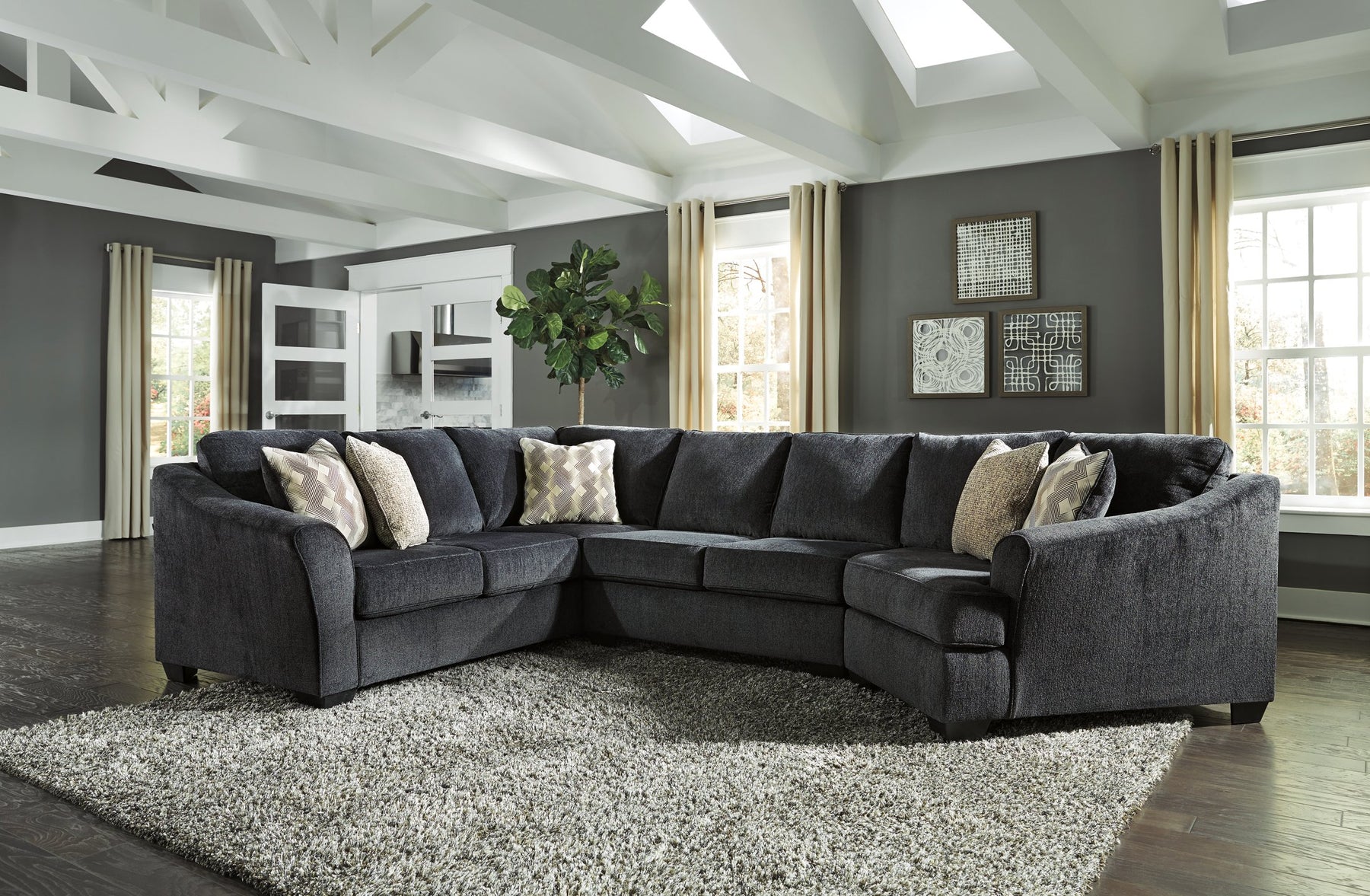 3 piece sectional with cuddler discount