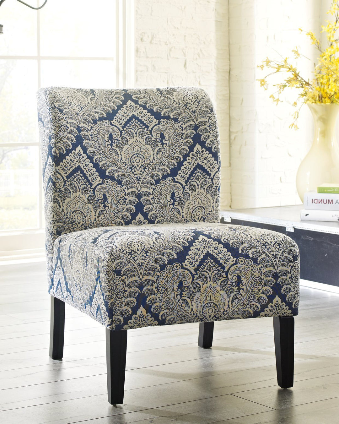 Paisley Upholstered Arm Chair \u0026 Ottoman, image size:1080x1350