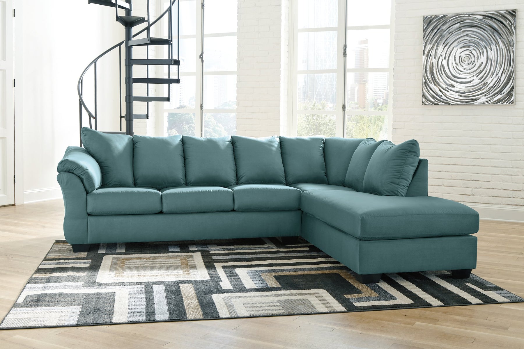 Darcy Signature Design by Ashley 2 Piece Sectional with Chaise