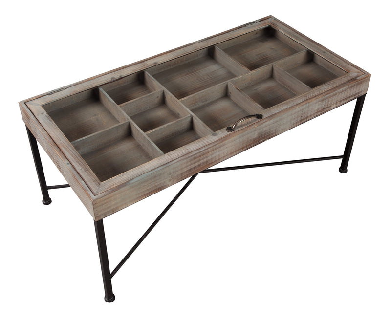 Shellmond Coffee Table with Display Case - Dream Furniture Outlet