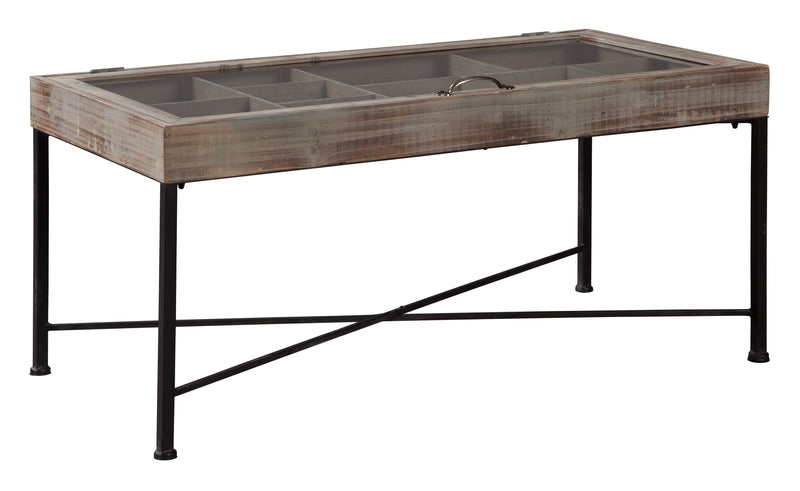 Shellmond Coffee Table with Display Case - Dream Furniture Outlet