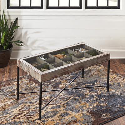 Shellmond Coffee Table with Display Case - Dream Furniture Outlet