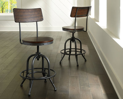 Odium Signature Design by Ashley Swivel Barstool 2CN image