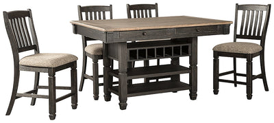 Tyler Creek Signature Design Counter Height 5-Piece Dining Room Set image