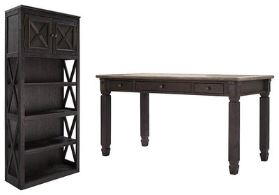 Tyler Creek Signature Design 2-Piece Home Office Set with Bookcase image