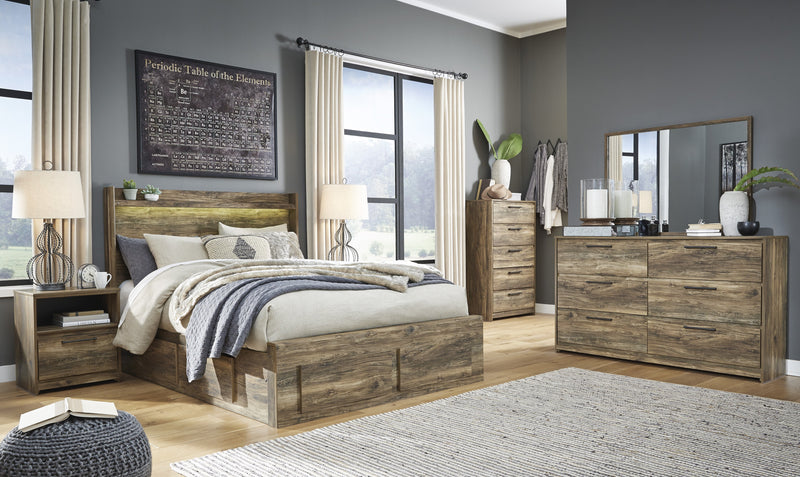 Starberry queen panel bed with 2 storage drawers deals