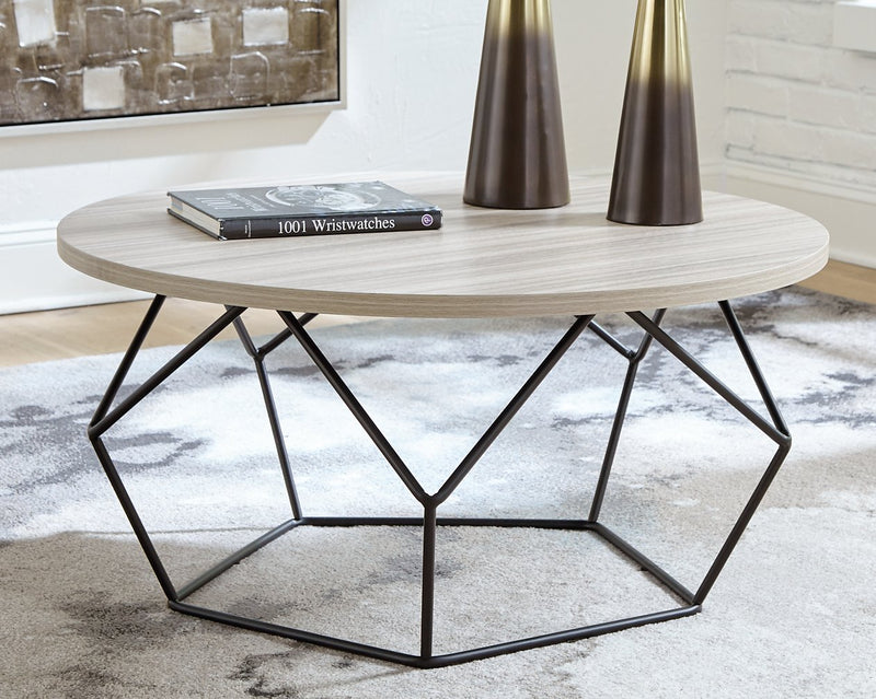 Waylowe Signature Design by Ashley Round Cocktail Table image