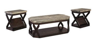 Radilyn Faux Marble Table (Set of 3) - Dream Furniture Outlet