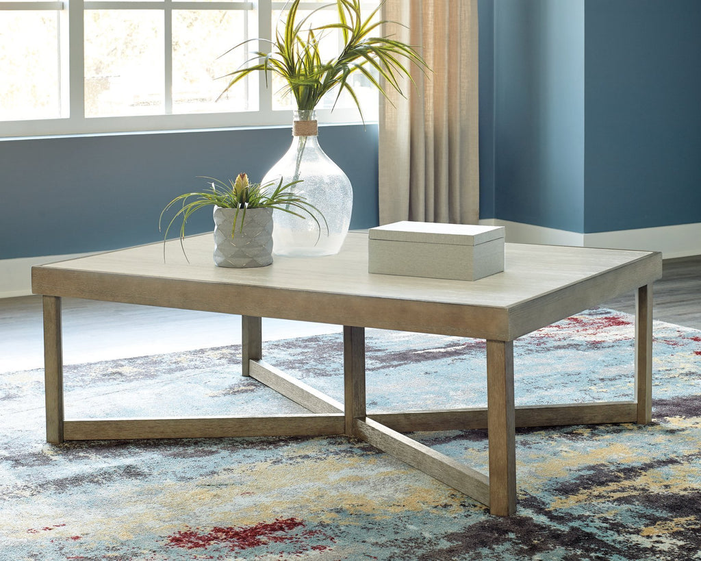 送料込み　Ashley Furniture  リビングテーブル　アメリカ輸入家具 Challene Signature Design by Ashley Rectangular Cocktail Table