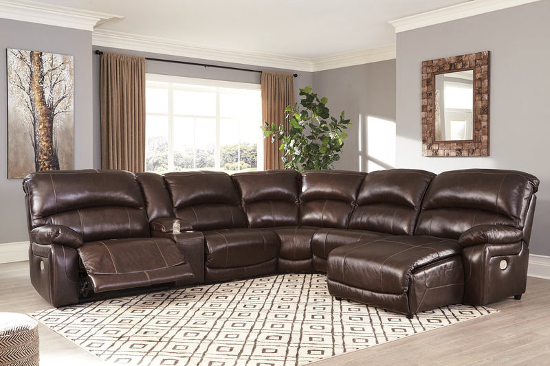 Hallstrung Signature Design by Ashley 6-Piece Power Reclining Sectional with Chaise image