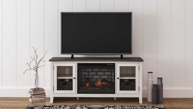 Dorrinson Signature Design by Ashley 60 TV Stand with Electric Fireplace image