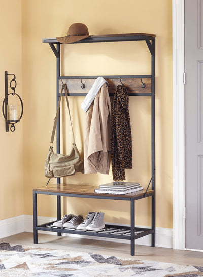 Bevinfield Hall Tree with Storage Bench - Dream Furniture Outlet